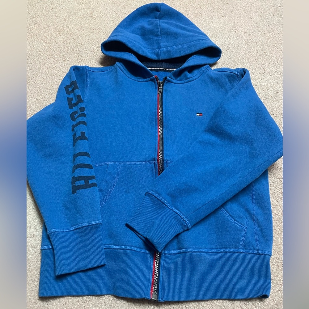 Tommy Hilfiger kids zip sweater hoodie (size:6)